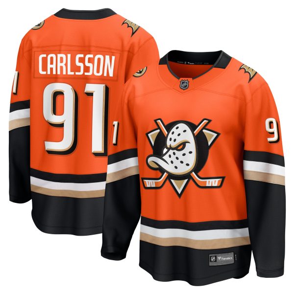anaheim ducks fanatics branded home breakaway jersey – orange – leo carlsson – mens – Vancouver Canucks Jerseys and Headwear Collection