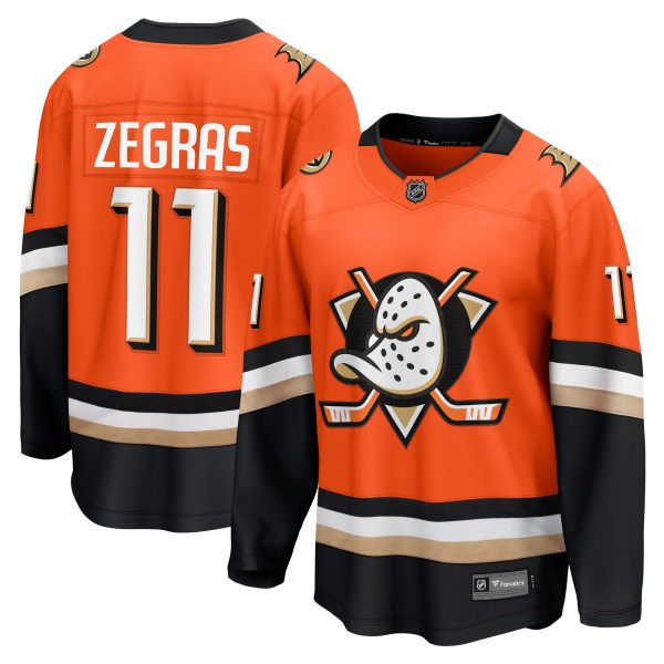 anaheim ducks fanatics branded home breakaway jersey – orange – trevor zegras – mens – Vancouver Canucks Jerseys and Headwear Collection