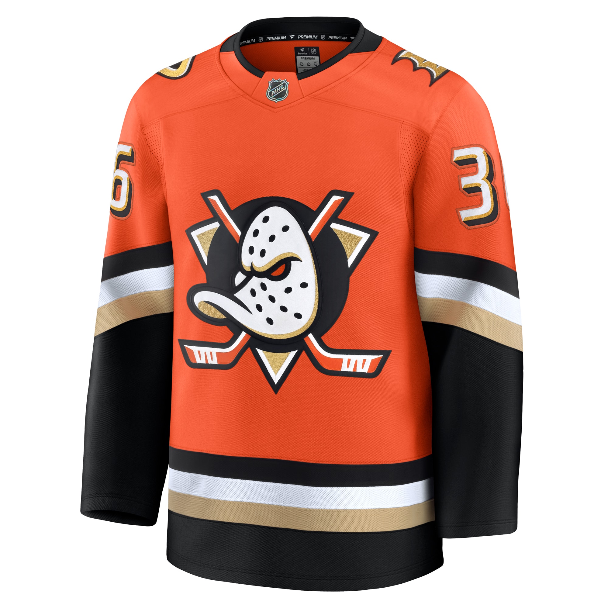 anaheim ducks fanatics branded home premium jersey – orange – john gibson – mens – Vancouver Canucks Jerseys and Headwear Collection