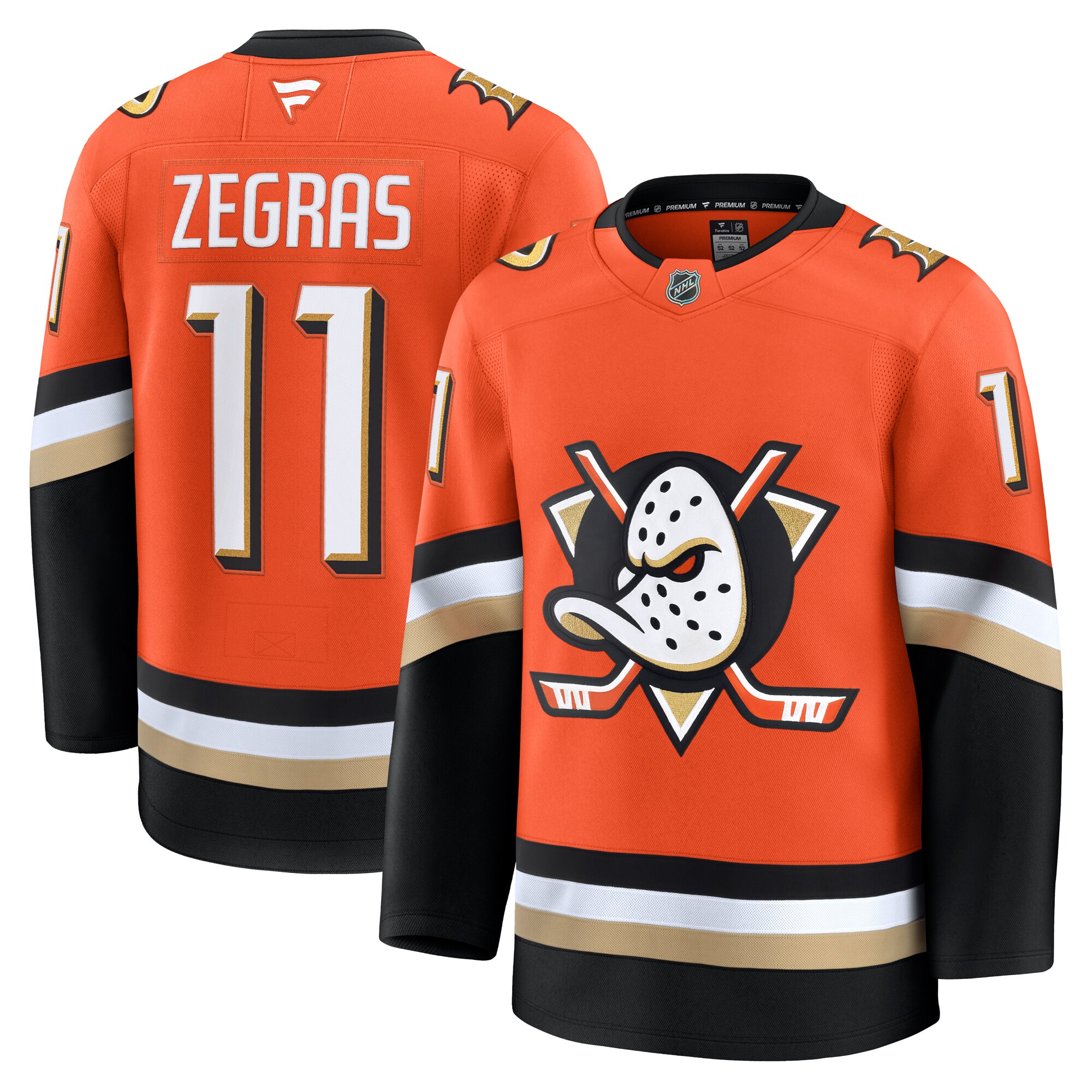 anaheim ducks fanatics branded home premium jersey – orange – trevor zegras – mens – Vancouver Canucks Jerseys and Headwear Collection