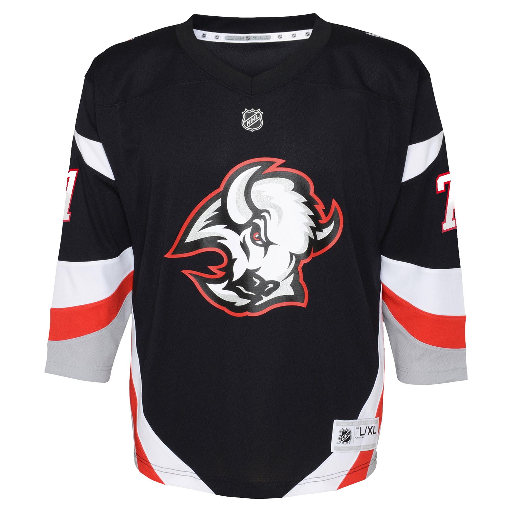 buffalo sabres alternate replica jersey – black – victor olofsson – youth – Vancouver Canucks Jerseys and Headwear Collection