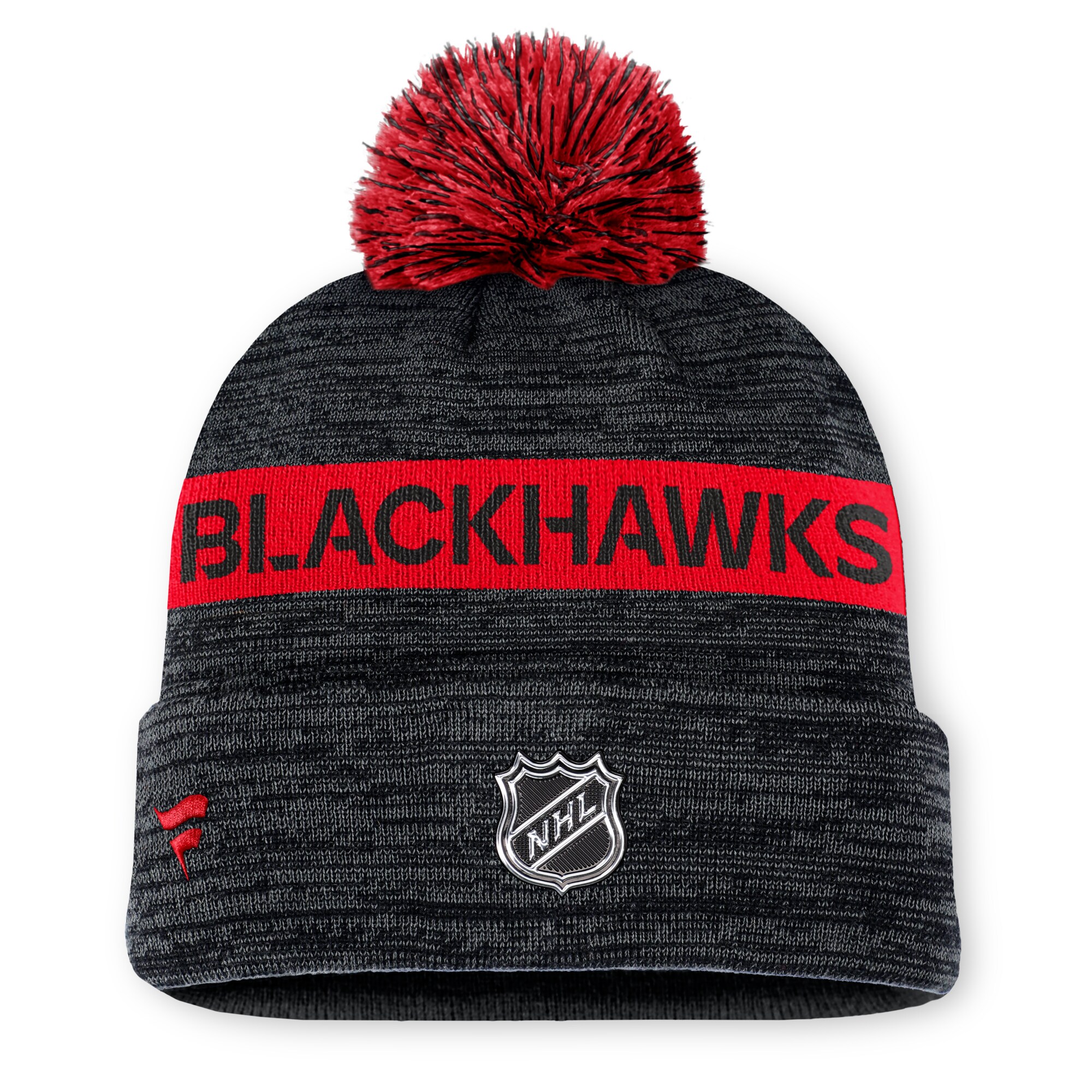 chicago blackhawks authentic pro rink beanie cuff with pom – Vancouver Canucks Jerseys and Headwear Collection