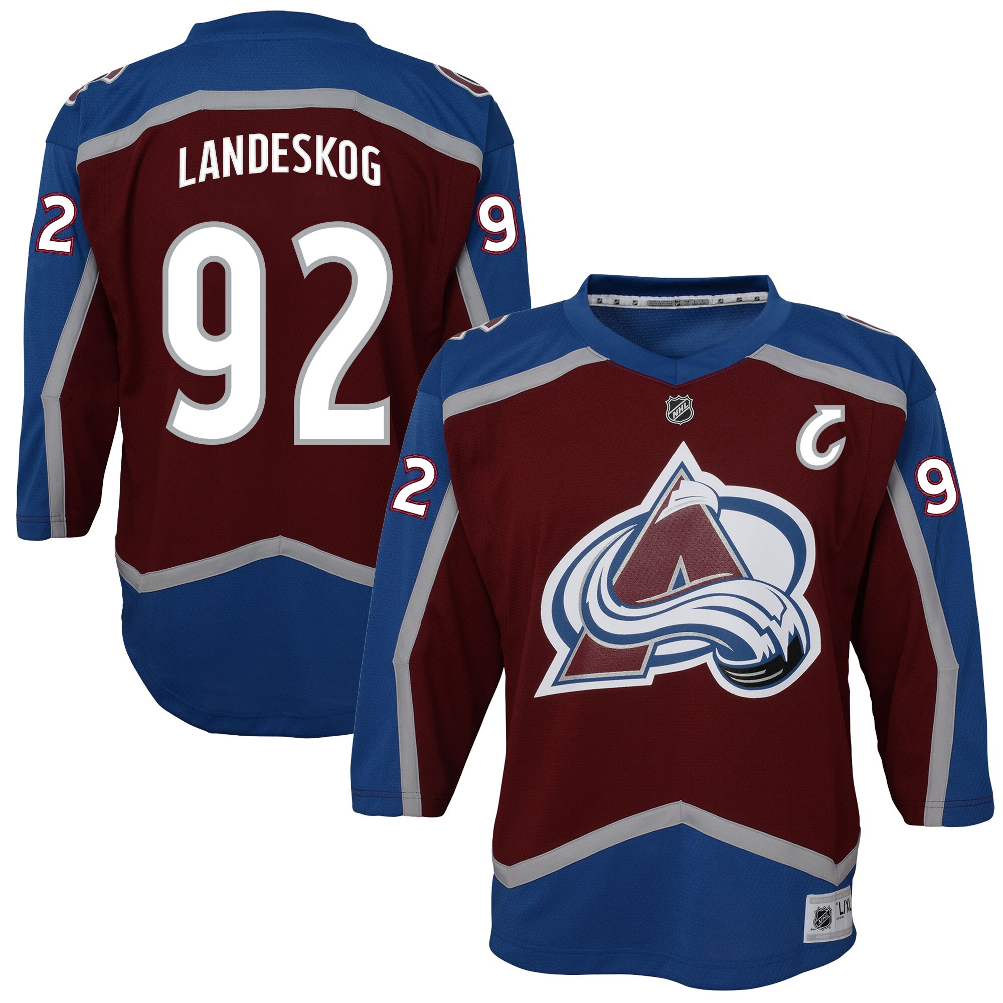 colorado avalanche replica home jersey – gabriel landeskog – youth – Vancouver Canucks Jerseys and Headwear Collection