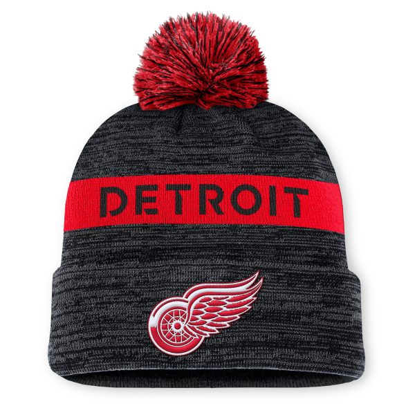 detroit red wings authentic pro rink beanie cuff with pom – Vancouver Canucks Jerseys and Headwear Collection