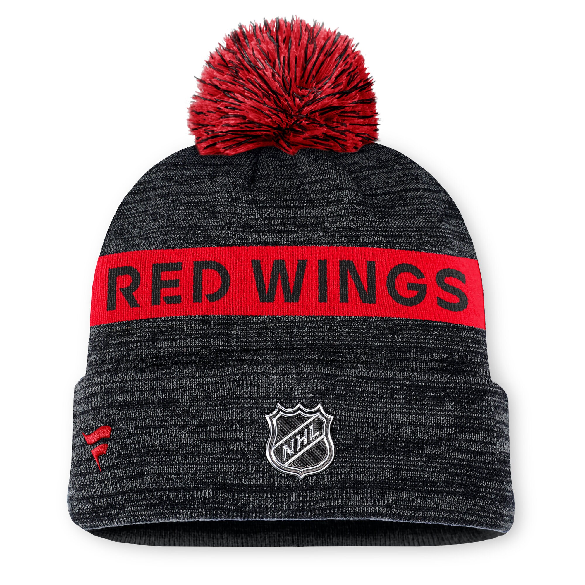 detroit red wings authentic pro rink beanie cuff with pom – Vancouver Canucks Jerseys and Headwear Collection
