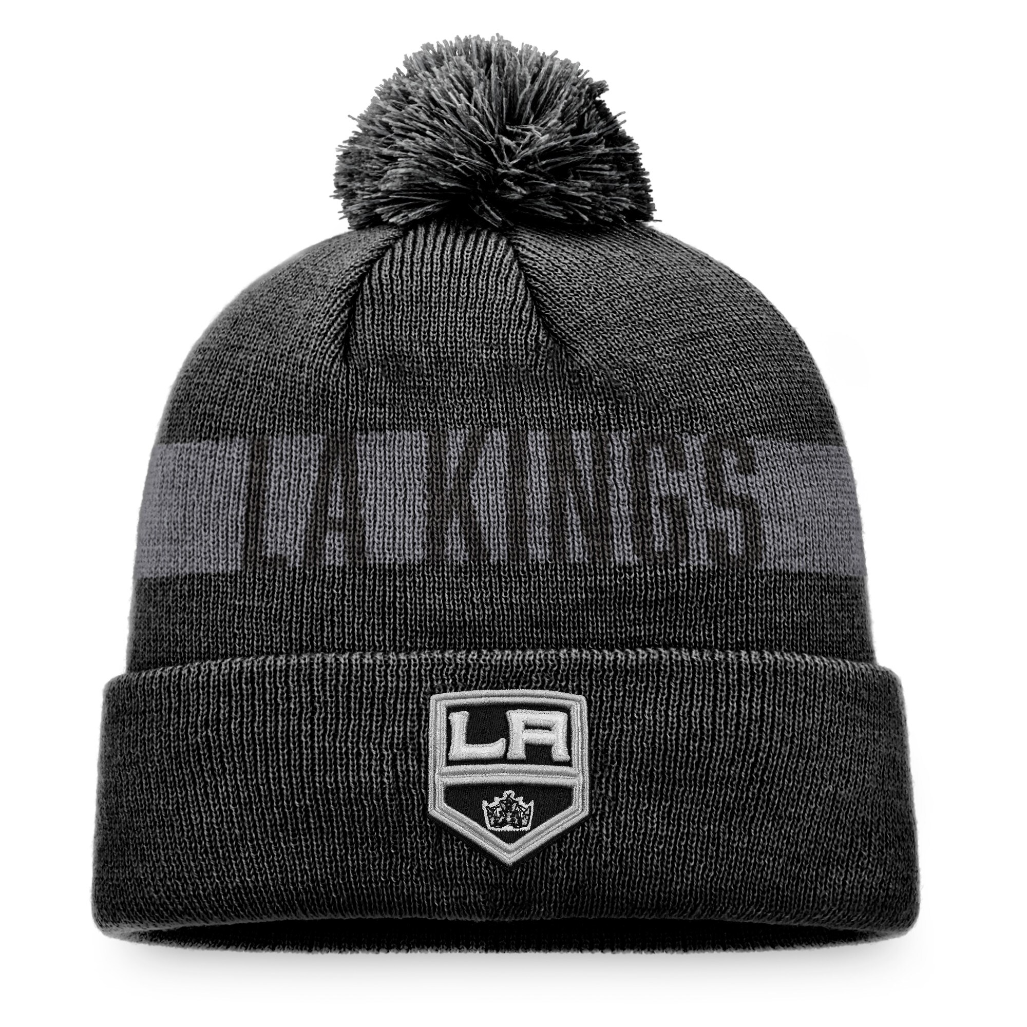 los angeles kings fundamental beanie cuff with pom – Vancouver Canucks Jerseys and Headwear Collection