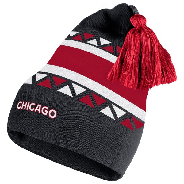 men8217s adidas black chicago blackhawks reverse retro 2.0 pom cuffed knit hat – Vancouver Canucks Jerseys and Headwear Collection
