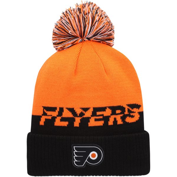 men8217s adidas orangeblack philadelphia flyers cold.rdy cuffed knit hat with pom – Vancouver Canucks Jerseys and Headwear Collection