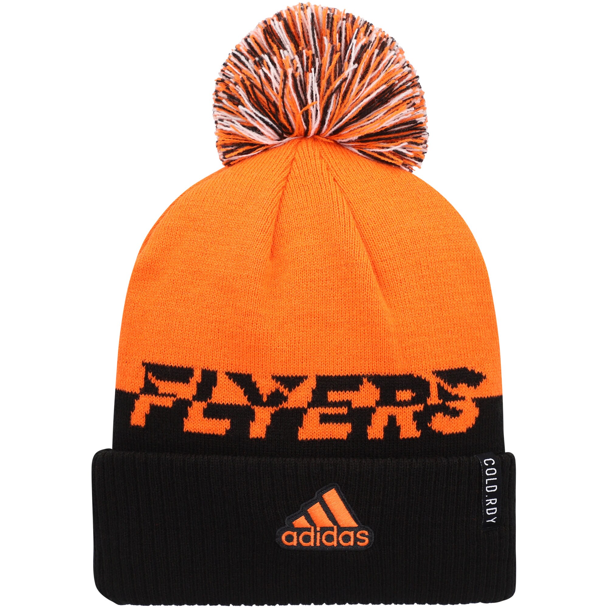 men8217s adidas orangeblack philadelphia flyers cold.rdy cuffed knit hat with pom – Vancouver Canucks Jerseys and Headwear Collection