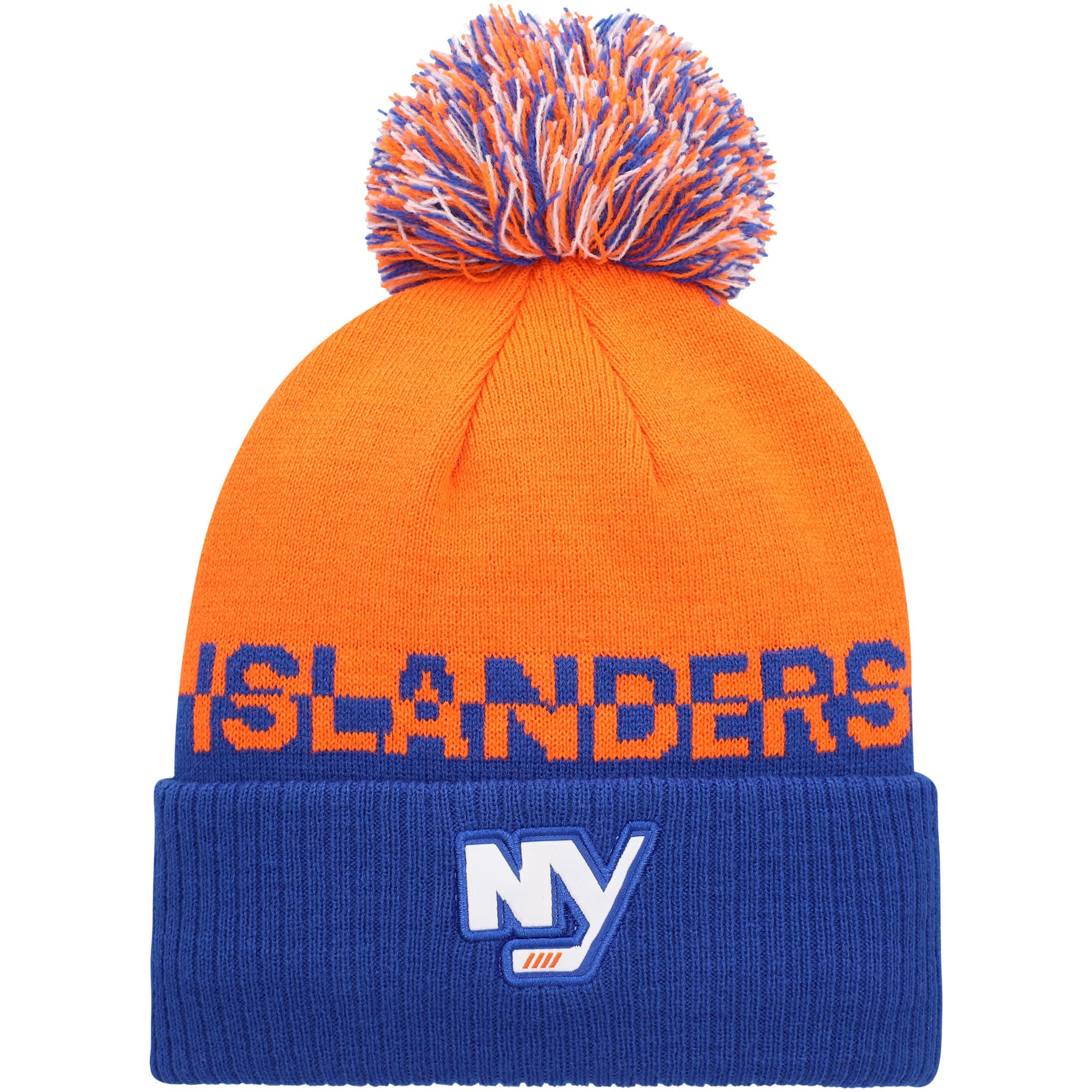men8217s adidas orangeroyal new york islanders cold.rdy cuffed knit hat with pom – Vancouver Canucks Jerseys and Headwear Collection