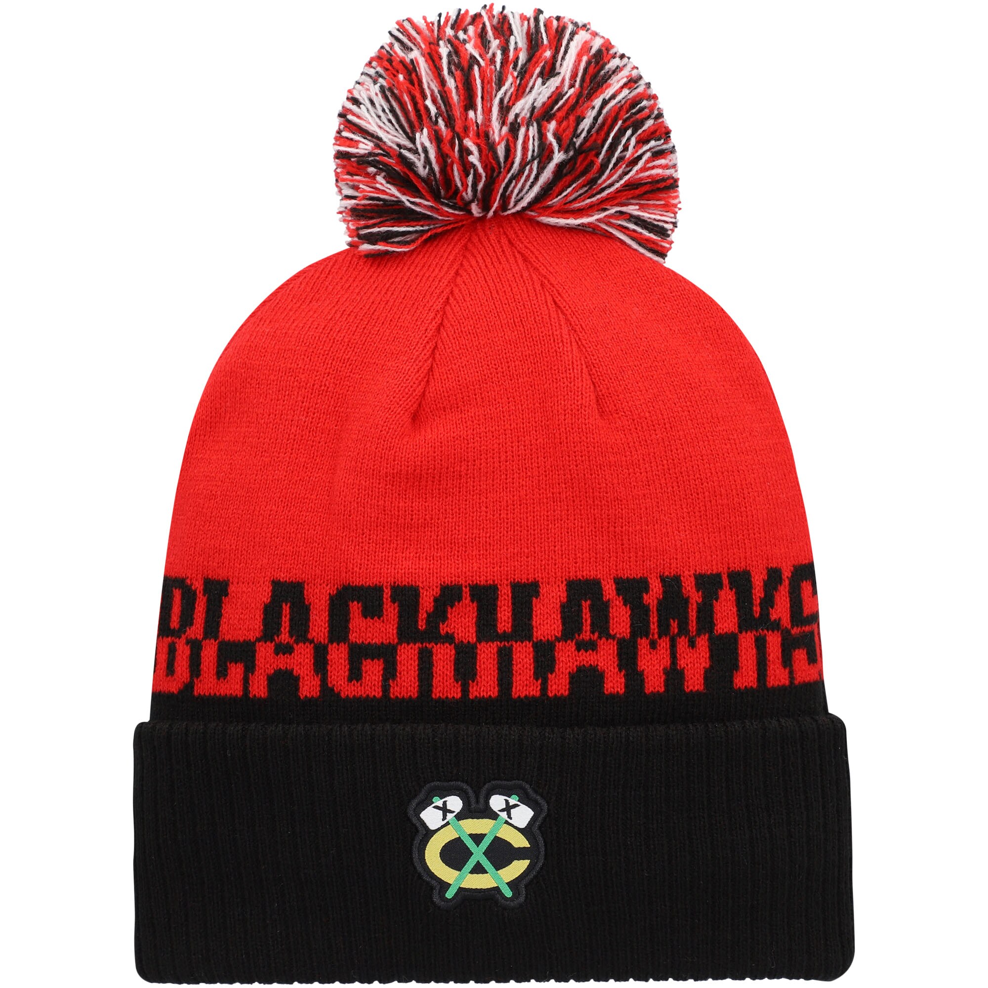 men8217s adidas redblack chicago blackhawks cold.rdy cuffed knit hat with pom – Vancouver Canucks Jerseys and Headwear Collection