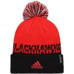 men8217s adidas redblack chicago blackhawks cold.rdy cuffed knit hat with pom – Vancouver Canucks Jerseys and Headwear Collection