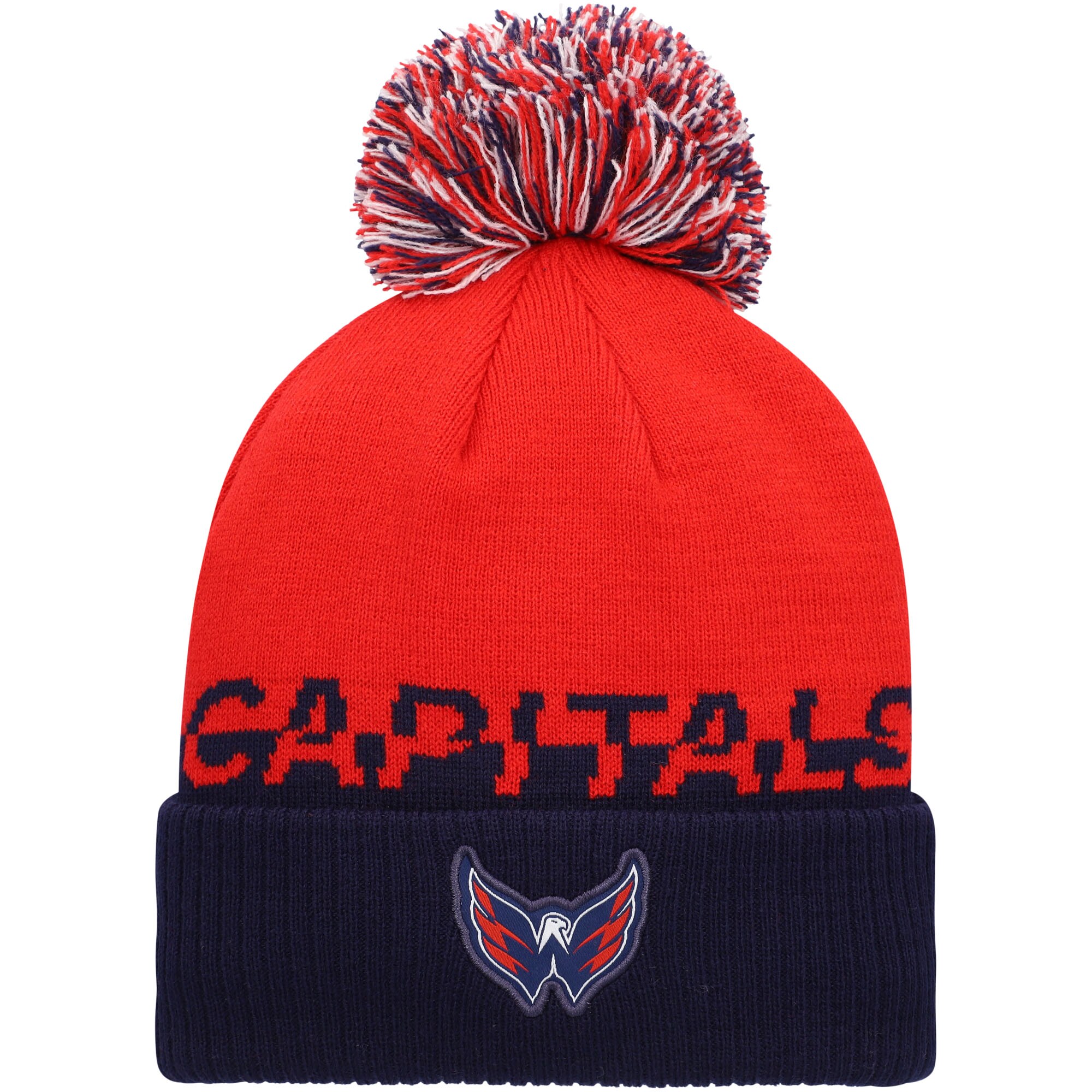 men8217s adidas rednavy washington capitals cold.rdy cuffed knit hat with pom – Vancouver Canucks Jerseys and Headwear Collection