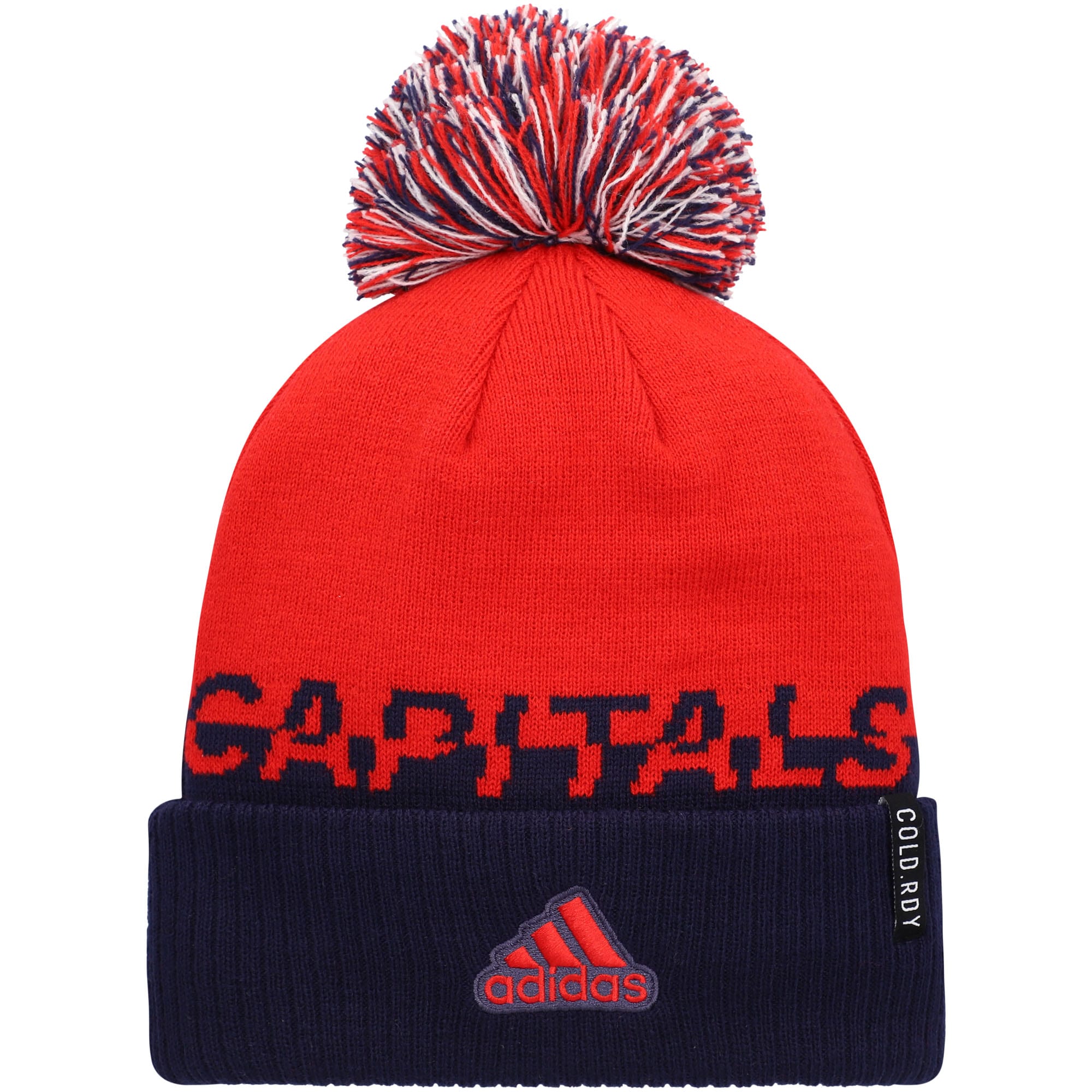 men8217s adidas rednavy washington capitals cold.rdy cuffed knit hat with pom – Vancouver Canucks Jerseys and Headwear Collection