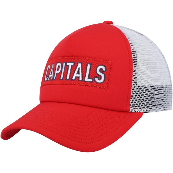 men8217s adidas redwhite washington capitals team plate trucker snapback hat – Vancouver Canucks Jerseys and Headwear Collection