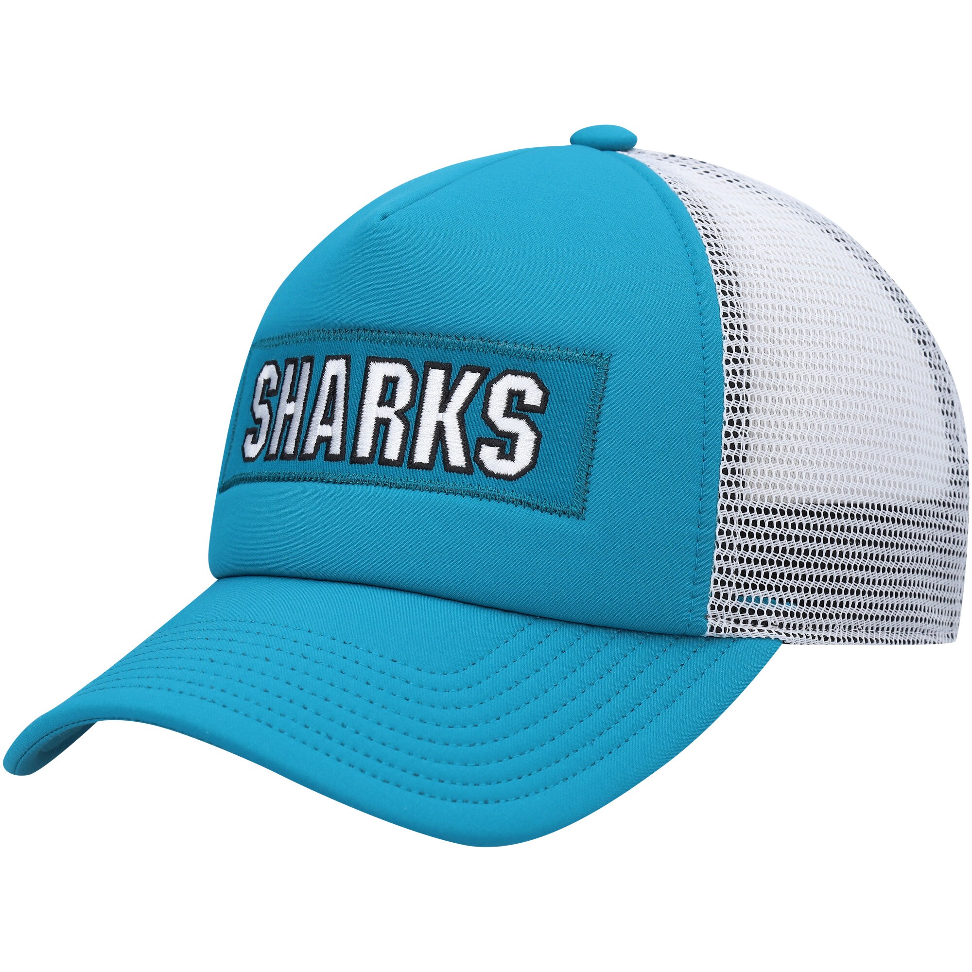 men8217s adidas tealwhite san jose sharks team plate trucker snapback hat – Vancouver Canucks Jerseys and Headwear Collection