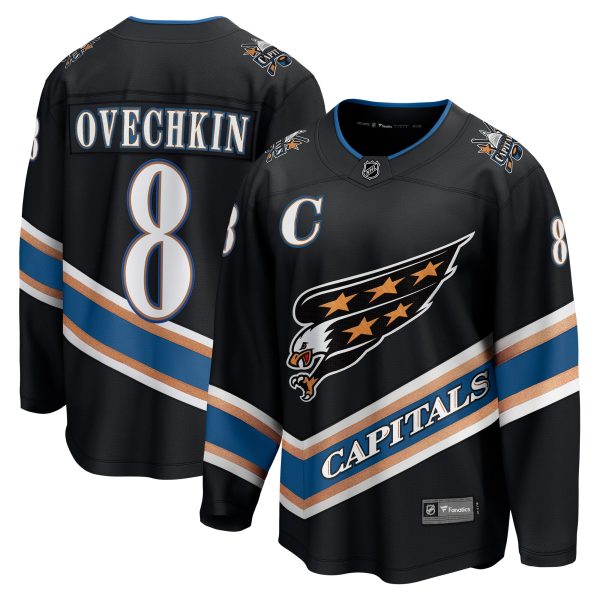 men8217s fanatics alexander ovechkin black washington capitals alternate 50th anniversary premier breakaway player jersey – Vancouver Canucks Jerseys and Headwear Collection