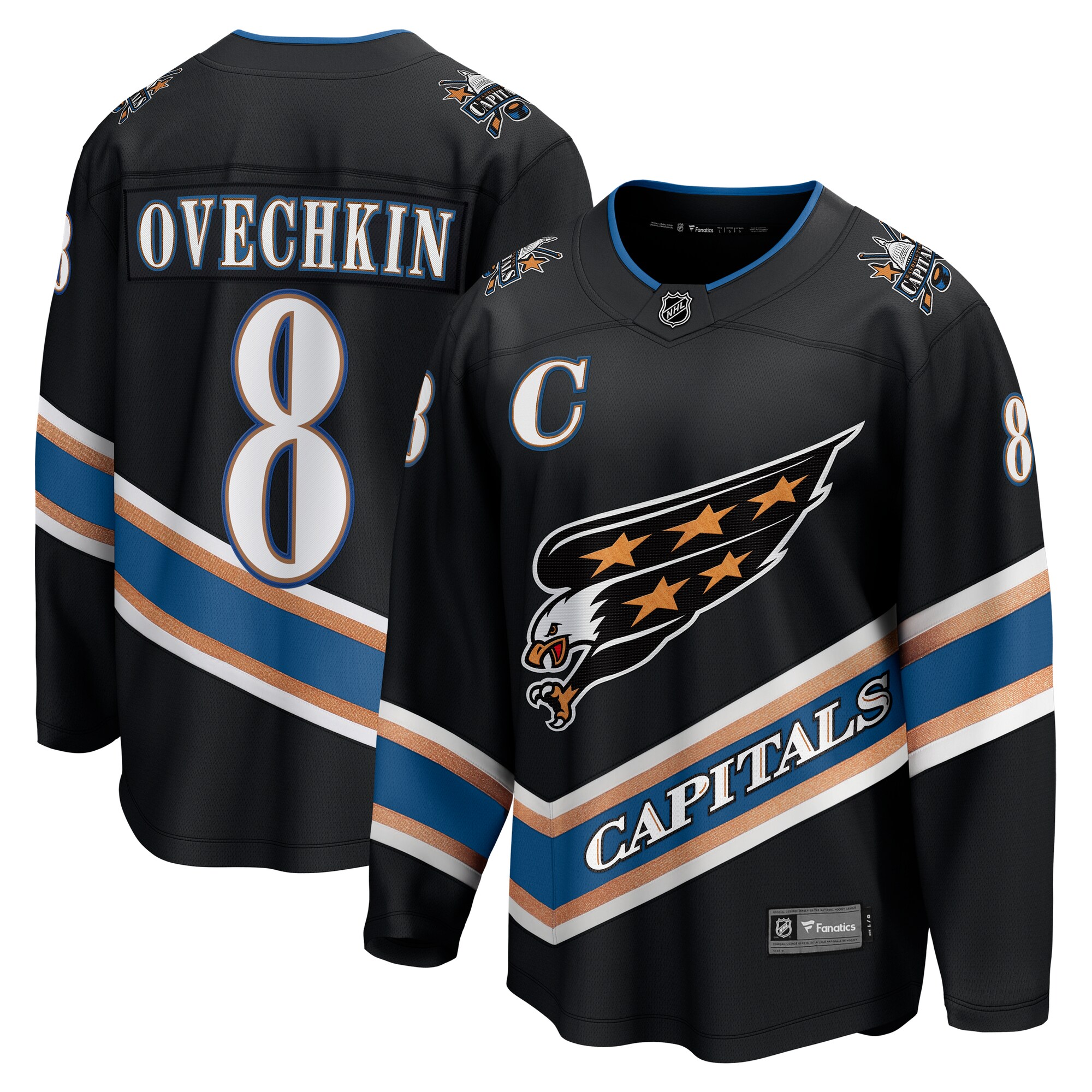 men8217s fanatics alexander ovechkin black washington capitals alternate 50th anniversary premier breakaway player jersey – Vancouver Canucks Jerseys and Headwear Collection