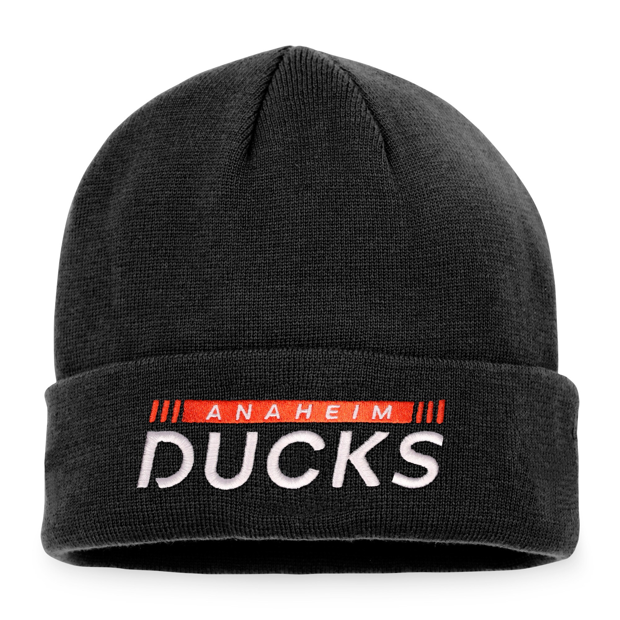 men8217s fanatics black anaheim ducks authentic pro rink cuffed knit hat – Vancouver Canucks Jerseys and Headwear Collection