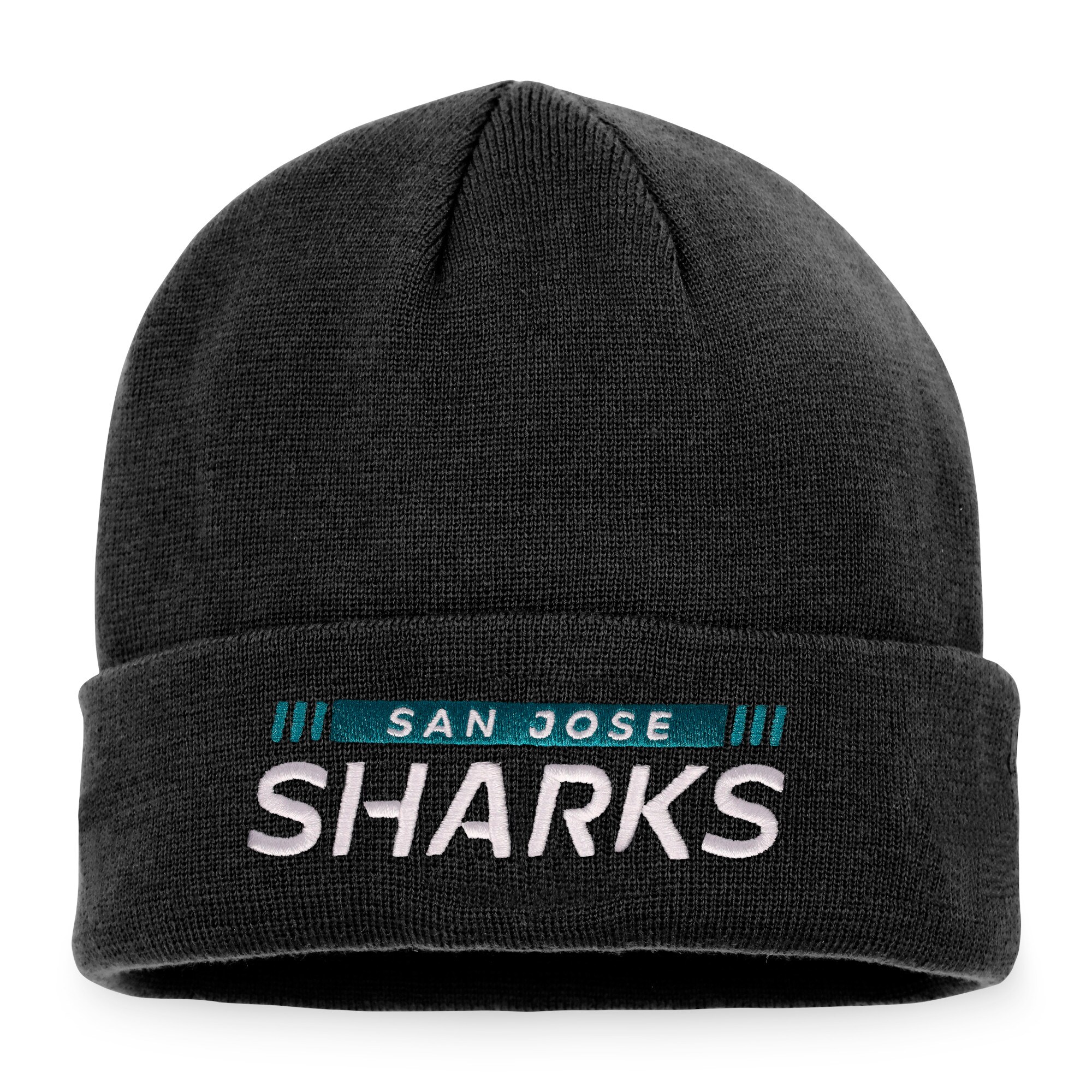 men8217s fanatics black san jose sharks authentic pro rink cuffed knit hat – Vancouver Canucks Jerseys and Headwear Collection