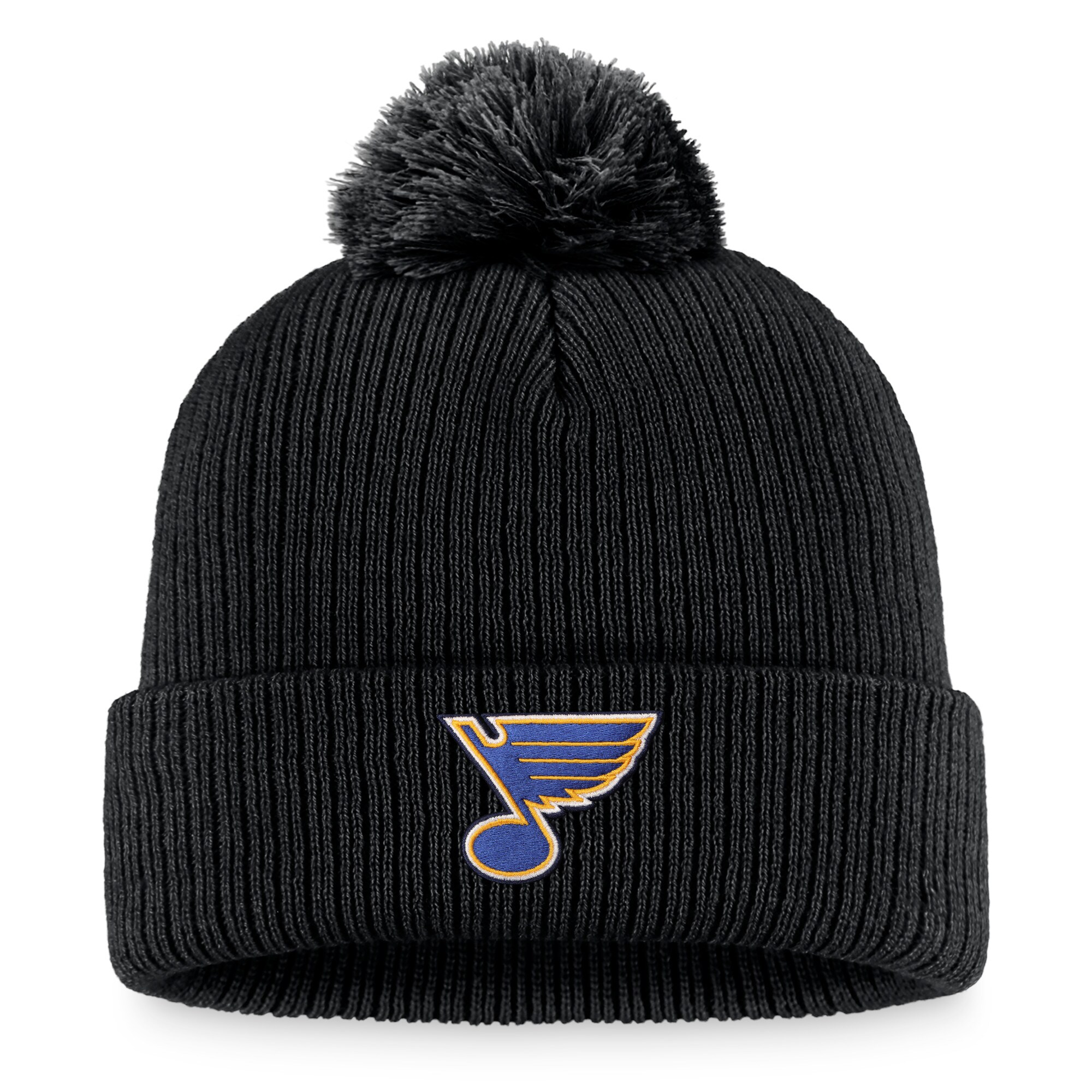 men8217s fanatics black st. louis blues cuffed knit hat with pom – Vancouver Canucks Jerseys and Headwear Collection