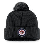 men8217s fanatics black winnipeg jets core primary logo cuffed knit hat with pom – Vancouver Canucks Jerseys and Headwear Collection