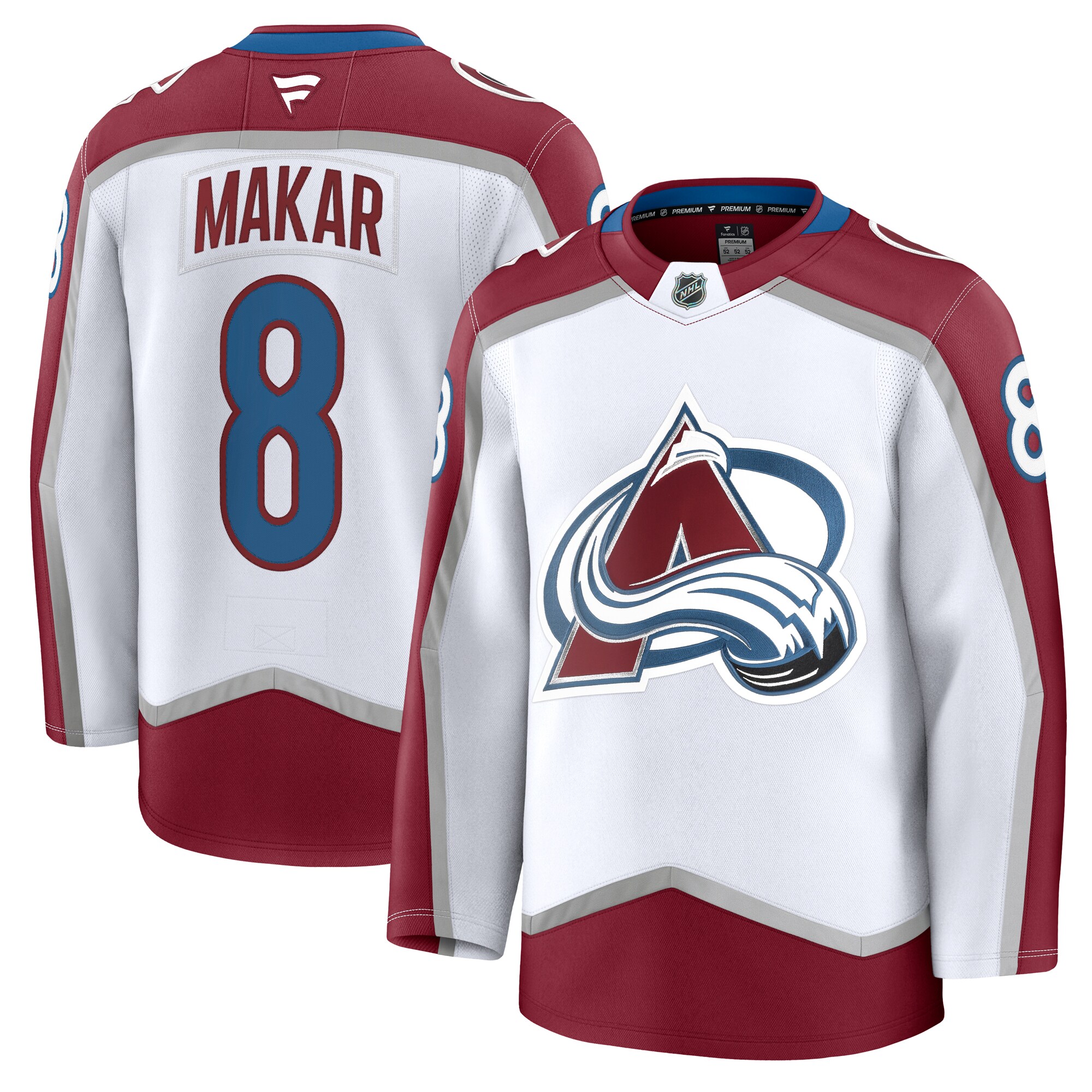 men8217s fanatics cale makar white colorado avalanche away premium jersey – Vancouver Canucks Jerseys and Headwear Collection