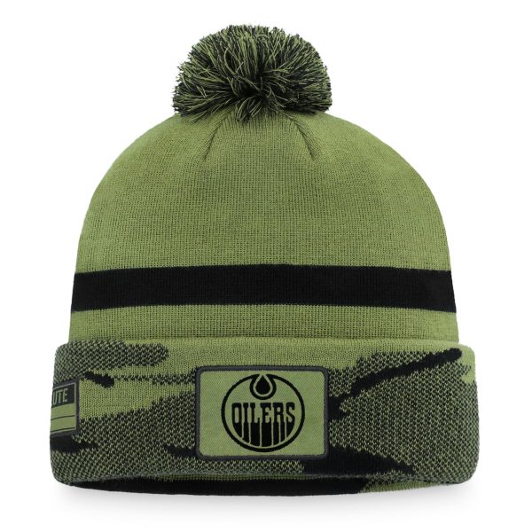 men8217s fanatics camo edmonton oilers military appreciation cuffed knit hat with pom – Vancouver Canucks Jerseys and Headwear Collection
