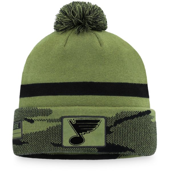 men8217s fanatics camo st. louis blues military appreciation cuffed knit hat with pom – Vancouver Canucks Jerseys and Headwear Collection