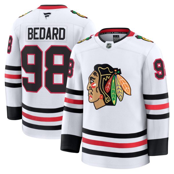 men8217s fanatics connor bedard white chicago blackhawks away premium jersey – Vancouver Canucks Jerseys and Headwear Collection