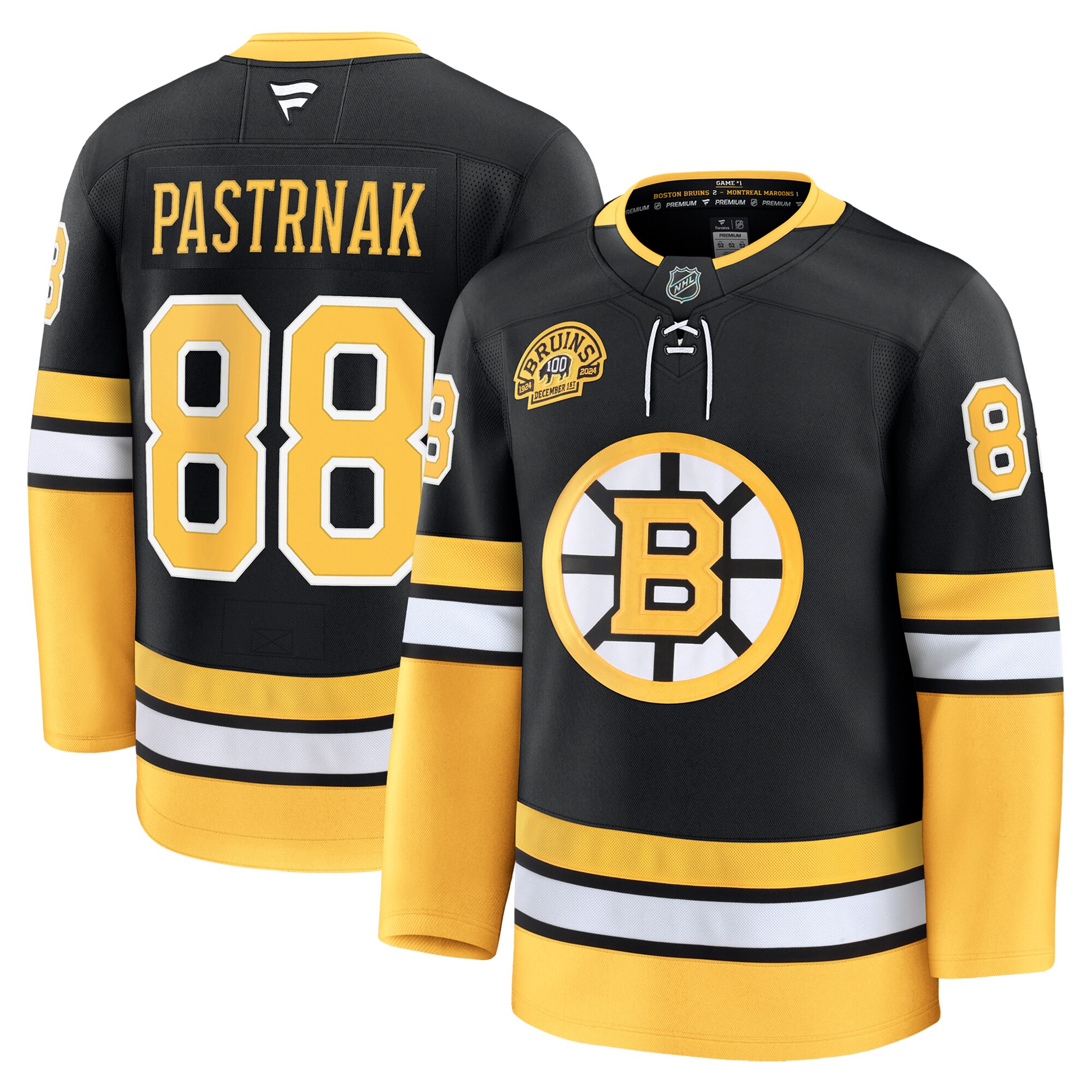 men8217s fanatics david pastrnak black boston bruins alternate 100th anniversary premium jersey – Vancouver Canucks Jerseys and Headwear Collection