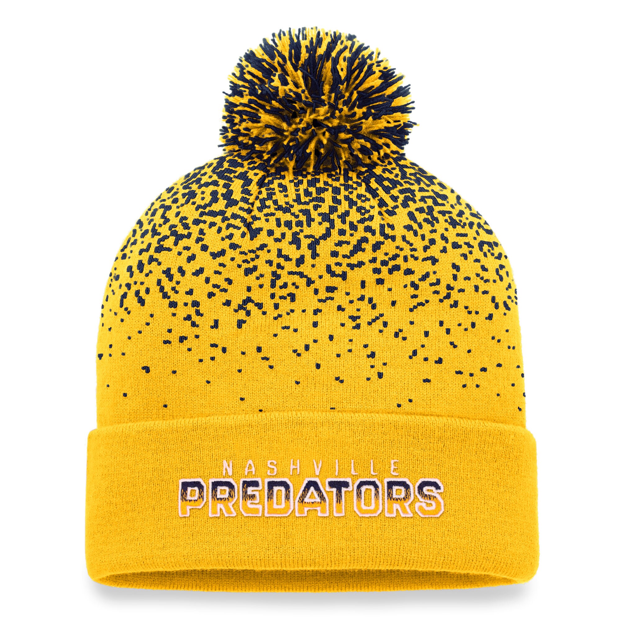 men8217s fanatics gold nashville predators iconic gradient cuffed knit hat with pom – Vancouver Canucks Jerseys and Headwear Collection