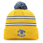 men8217s fanatics gold st. louis blues cuffed knit hat with pom – Vancouver Canucks Jerseys and Headwear Collection