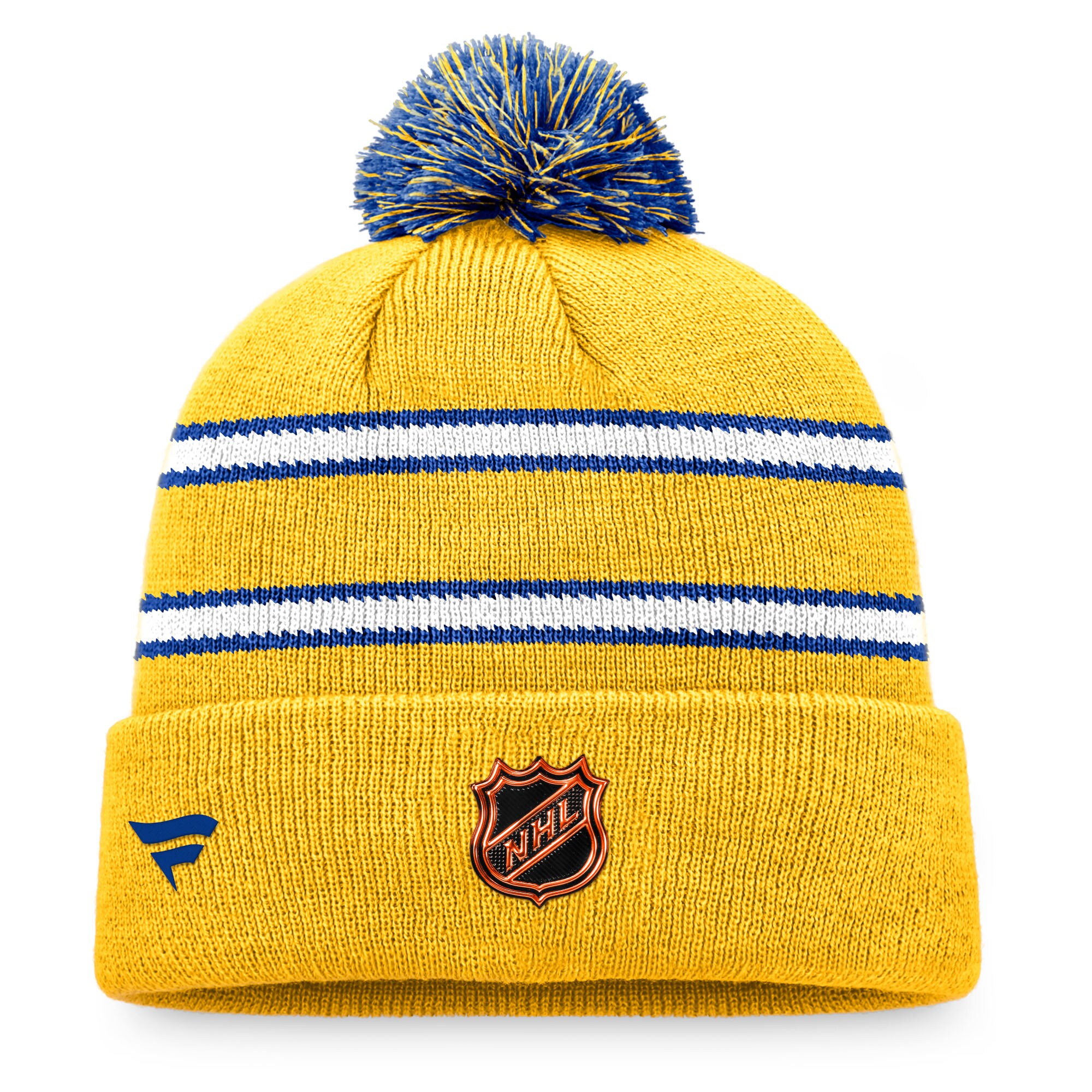 men8217s fanatics gold st. louis blues cuffed knit hat with pom – Vancouver Canucks Jerseys and Headwear Collection