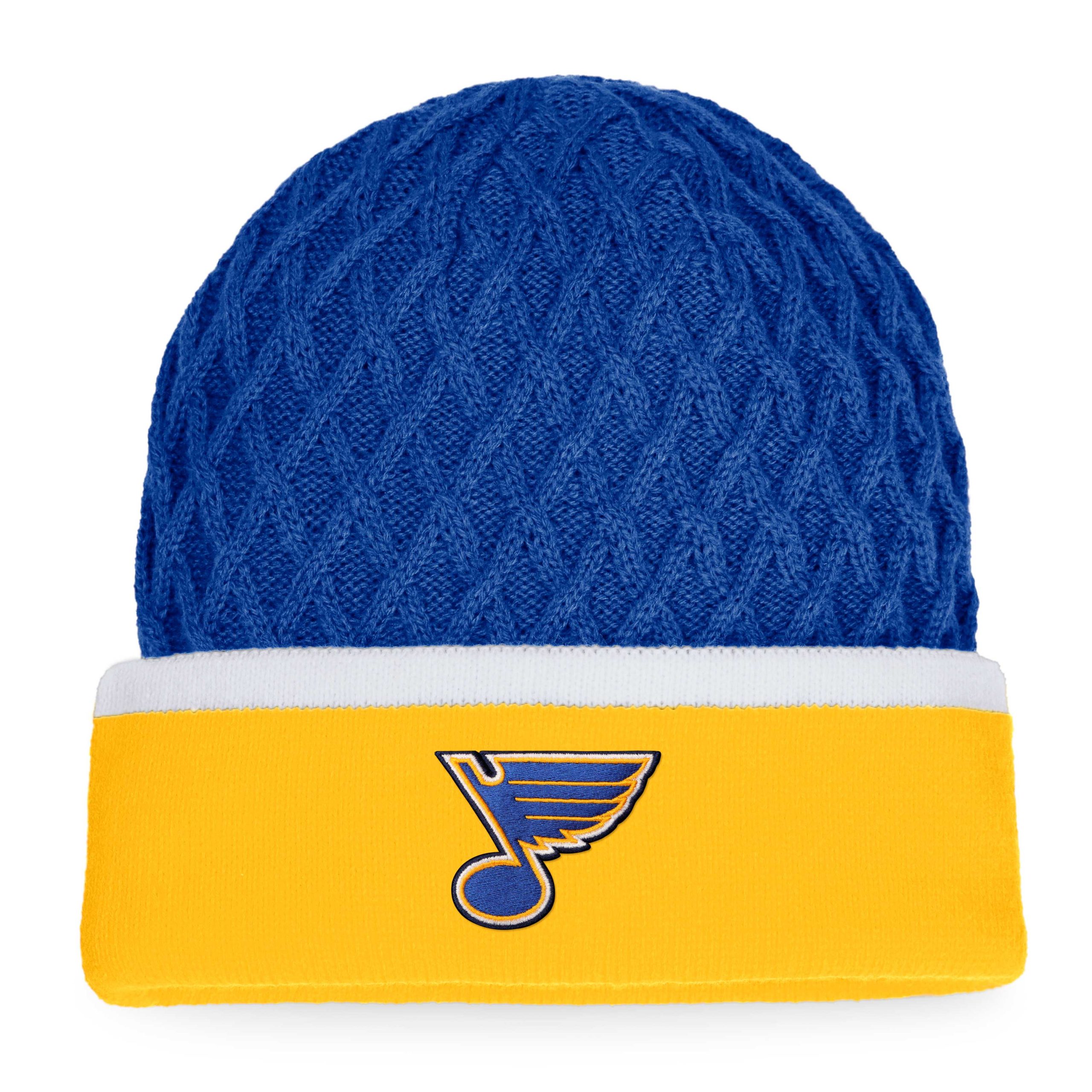 men8217s fanatics goldblue st. louis blues iconic striped cuffed knit hat – Vancouver Canucks Jerseys and Headwear Collection