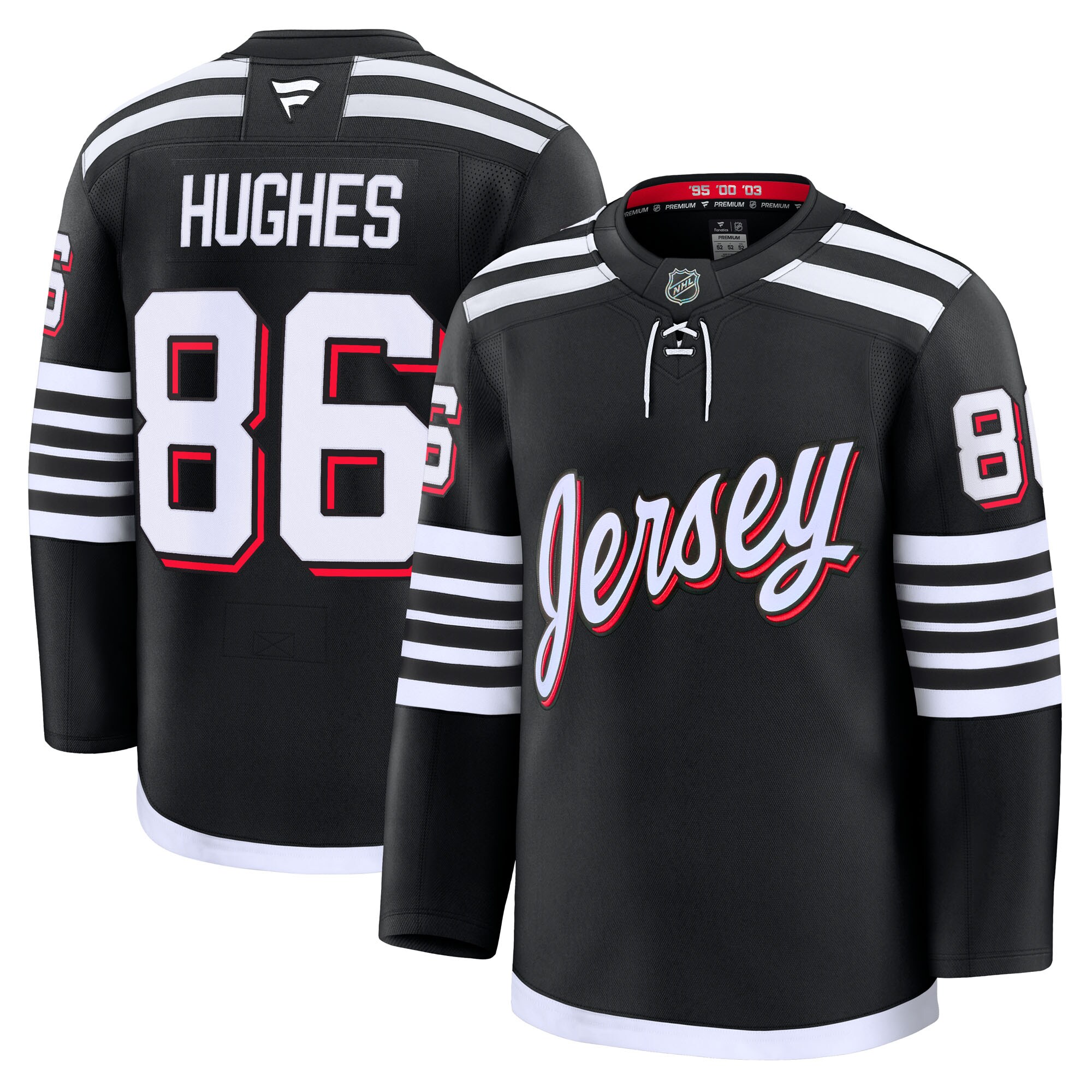 men8217s fanatics jack hughes black new jersey devils alternate premium jersey – Vancouver Canucks Jerseys and Headwear Collection