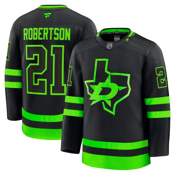 men8217s fanatics jason robertson black dallas stars alternate premium jersey – Vancouver Canucks Jerseys and Headwear Collection