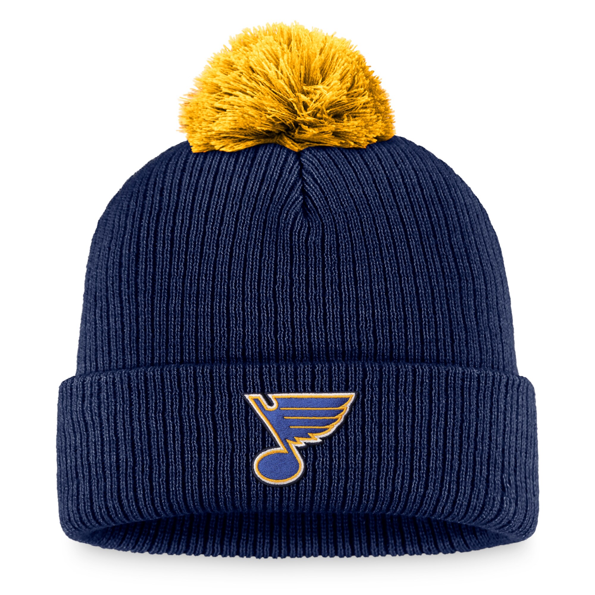 men8217s fanatics navy st. louis blues team cuffed knit hat with pom – Vancouver Canucks Jerseys and Headwear Collection