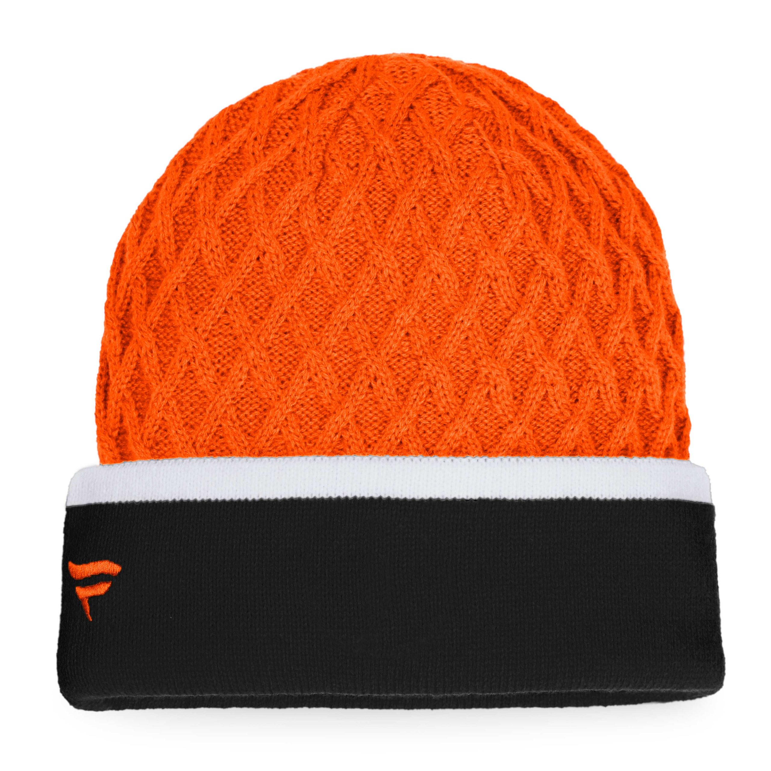 men8217s fanatics orangeblack philadelphia flyers iconic striped cuffed knit hat – Vancouver Canucks Jerseys and Headwear Collection