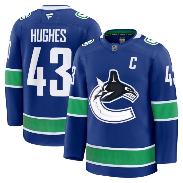 men8217s fanatics quinn hughes blue vancouver canucks home premium jersey – Vancouver Canucks Jerseys and Headwear Collection