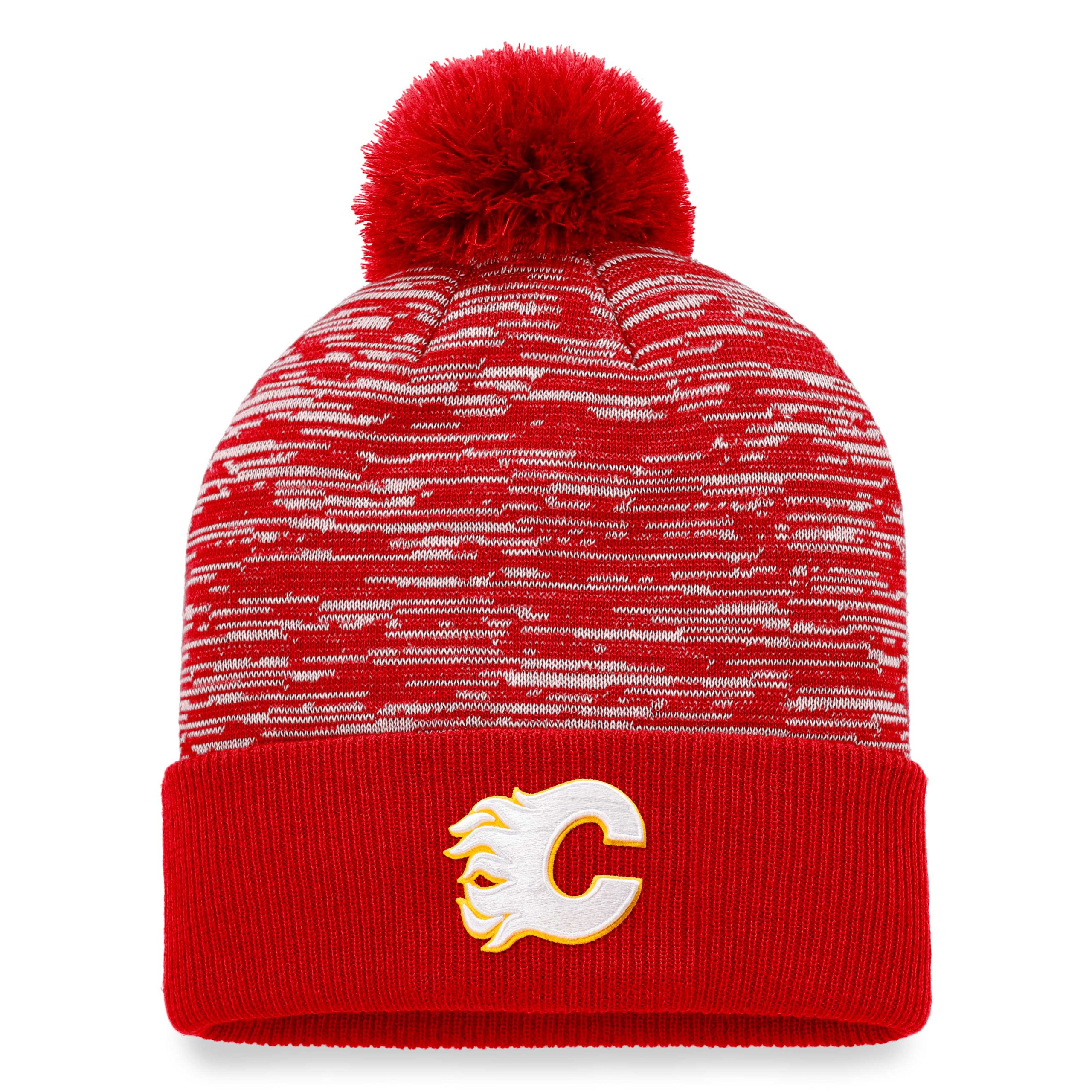 men8217s fanatics red calgary flames defender cuffed knit hat with pom – Vancouver Canucks Jerseys and Headwear Collection