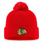 men8217s fanatics red chicago blackhawks core primary logo cuffed knit hat with pom – Vancouver Canucks Jerseys and Headwear Collection