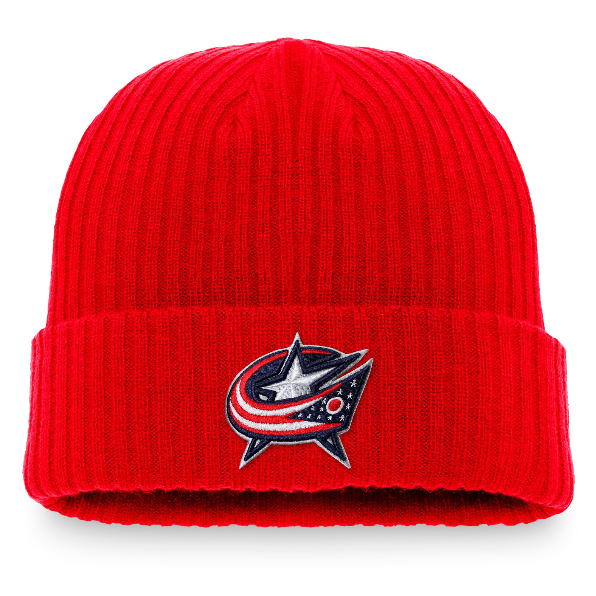men8217s fanatics red columbus blue jackets core primary logo cuffed knit hat – Vancouver Canucks Jerseys and Headwear Collection