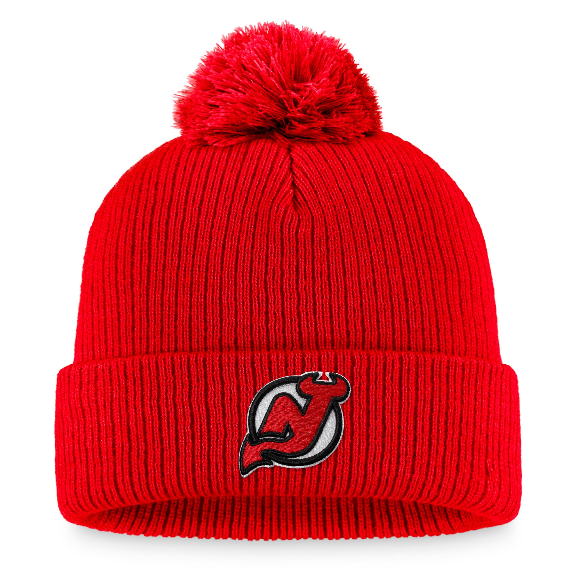 men8217s fanatics red new jersey devils core primary logo cuffed knit hat with pom – Vancouver Canucks Jerseys and Headwear Collection