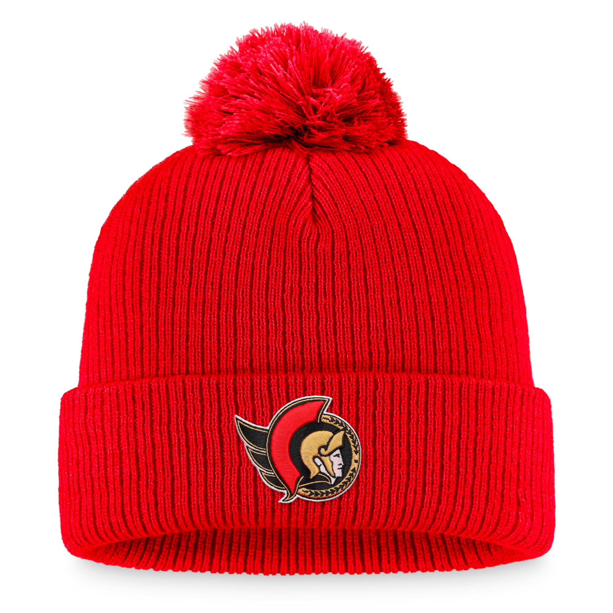 men8217s fanatics red ottawa senators core primary logo cuffed knit hat with pom – Vancouver Canucks Jerseys and Headwear Collection