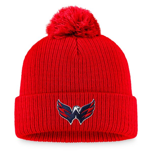 men8217s fanatics red washington capitals core primary logo cuffed knit hat with pom – Vancouver Canucks Jerseys and Headwear Collection