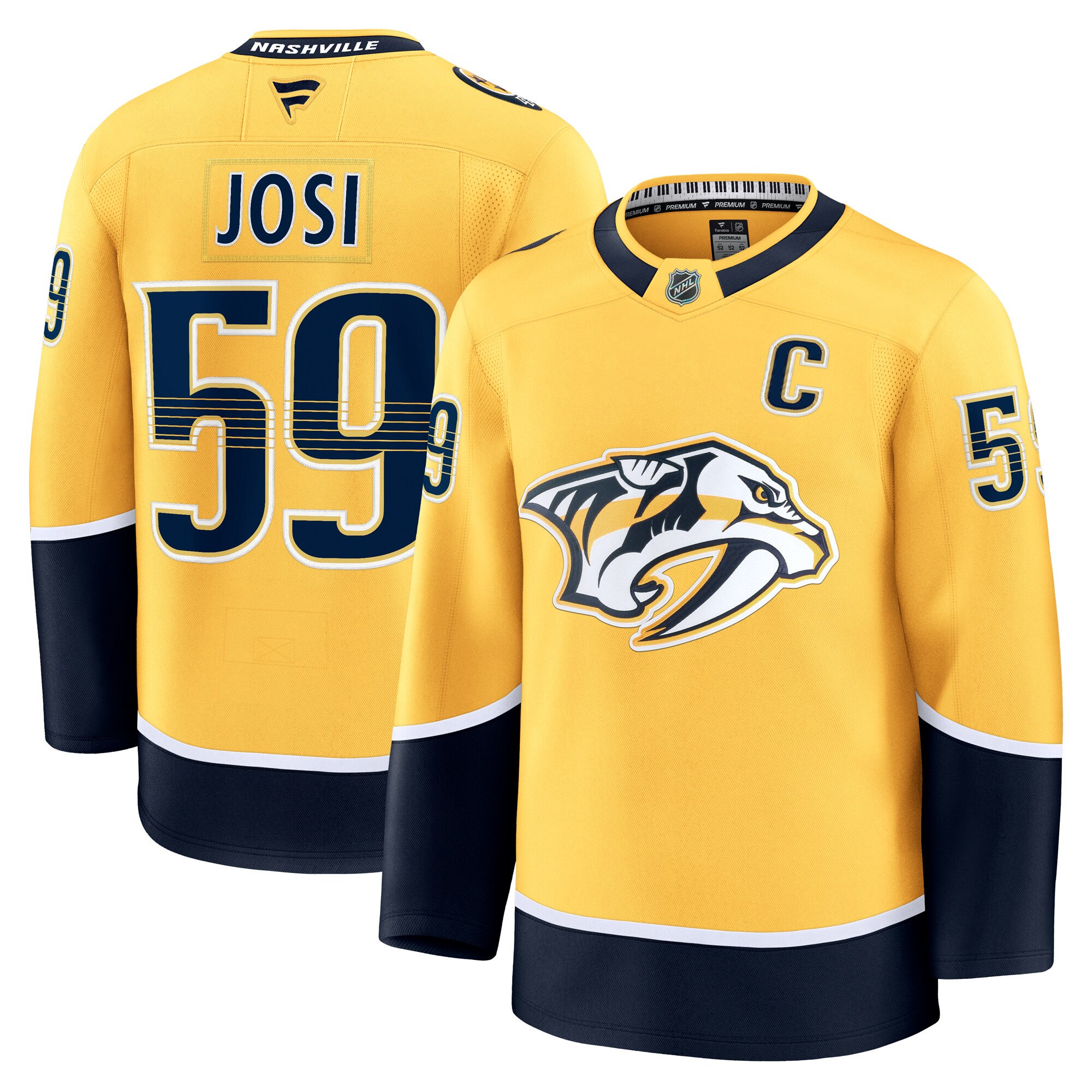 men8217s fanatics roman josi yellow nashville predators home premium jersey – Vancouver Canucks Jerseys and Headwear Collection