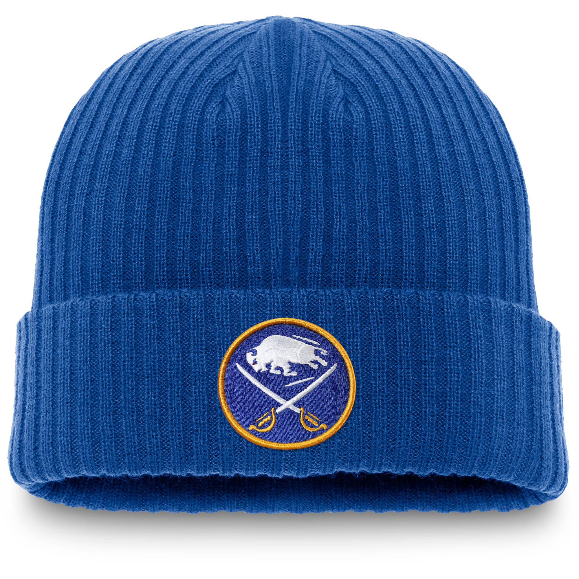 men8217s fanatics royal buffalo sabres core primary logo cuffed knit hat – Vancouver Canucks Jerseys and Headwear Collection