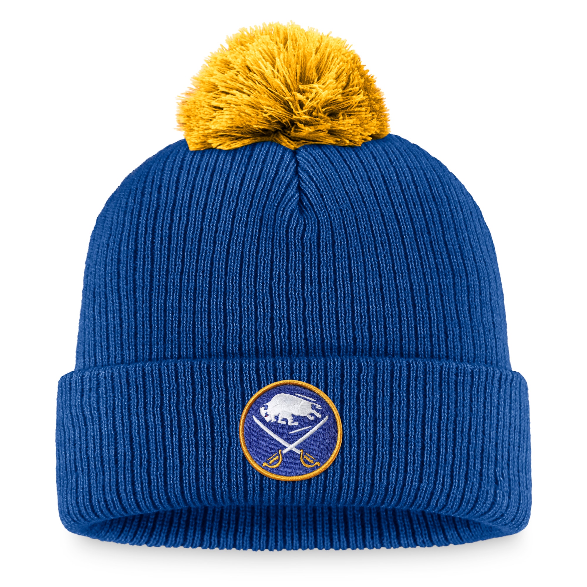 men8217s fanatics royal buffalo sabres team cuffed knit hat with pom – Vancouver Canucks Jerseys and Headwear Collection