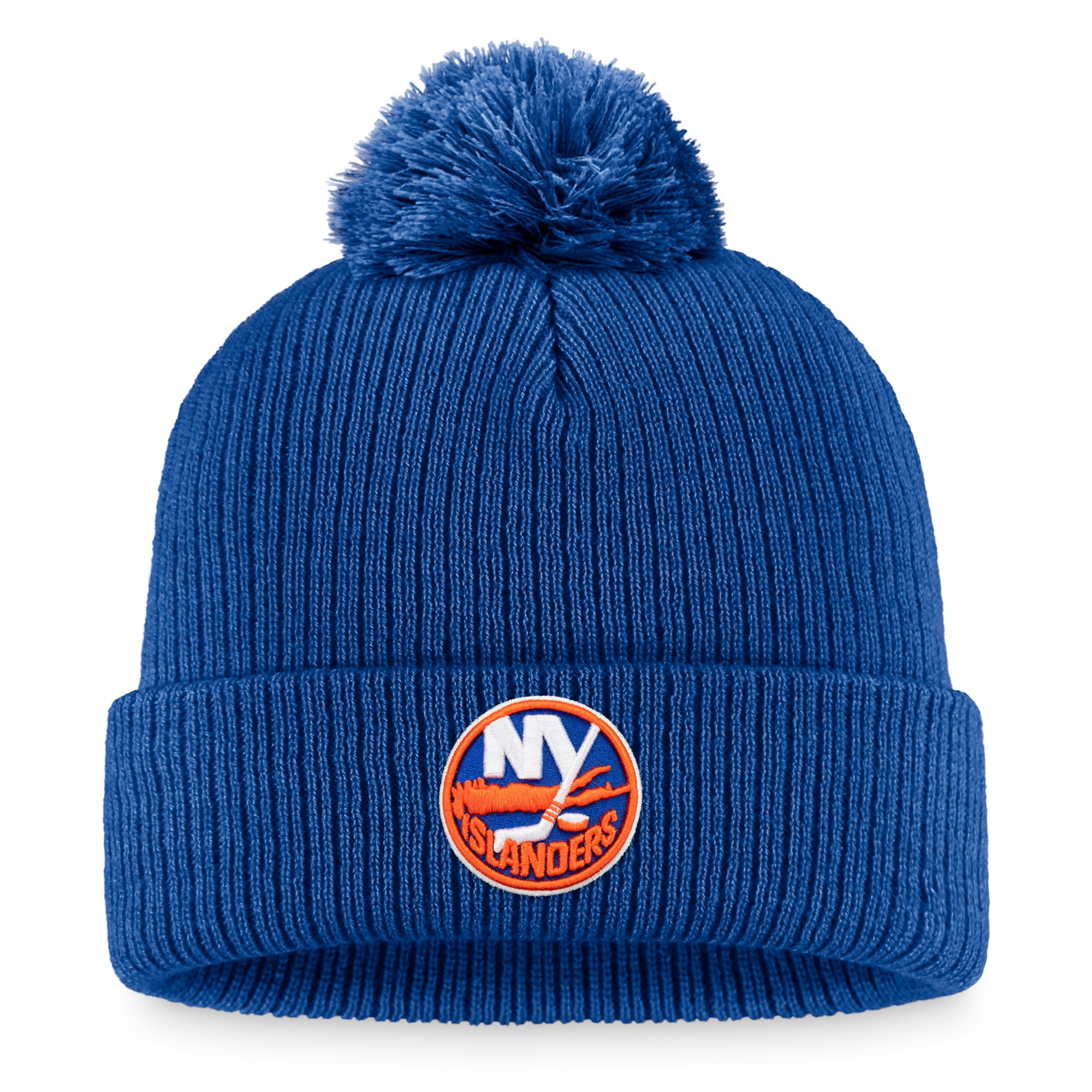 men8217s fanatics royal new york islanders core primary logo cuffed knit hat with pom – Vancouver Canucks Jerseys and Headwear Collection